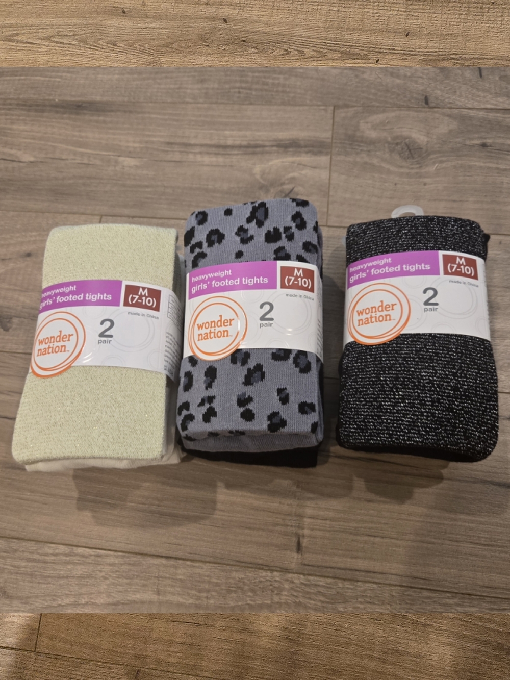 NWT Girls Heavyweight Tights Bundle - 6 Pairs - Size M (7-10)